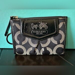 Vintage Coach Coin Purse with attached Key Ring